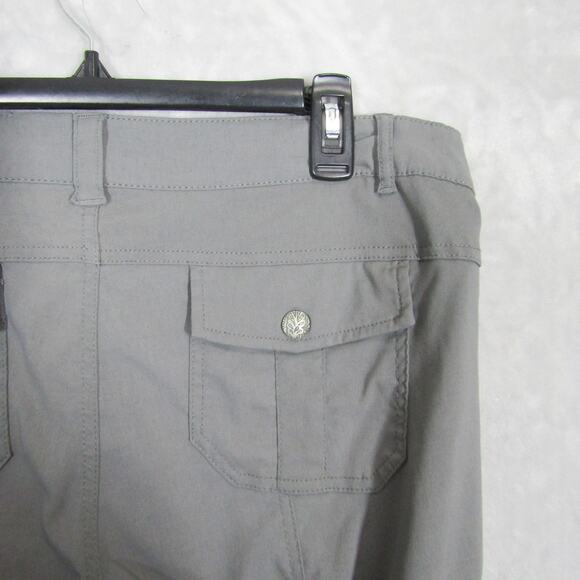 Prana Pants Womens 12 Gray Convertible Hiking Outdoor Zip Off Cargo Lightweight - Picture 11 of 13